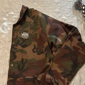 Vans Green and Brown Camo Jacket